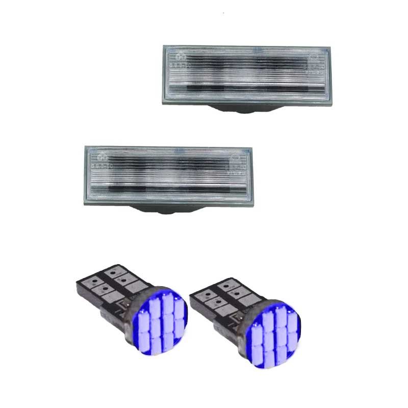 چراغ پلاک خودرو کالانیکس مدل ek 132blu 10704 مناسب برای پراید 132   به همراه لامپ مجموعه 4 عددی